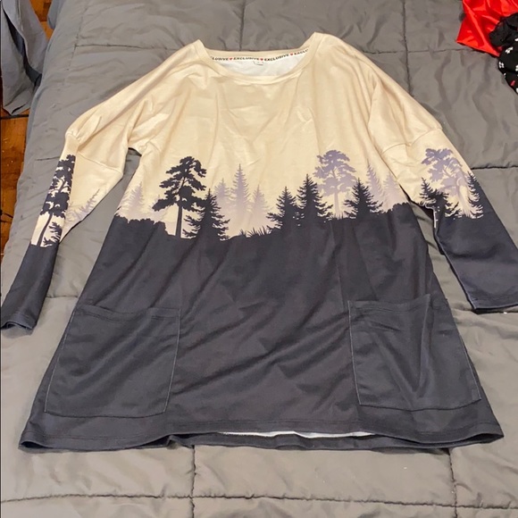 Tree Printed Dress - Picture 1 of 10